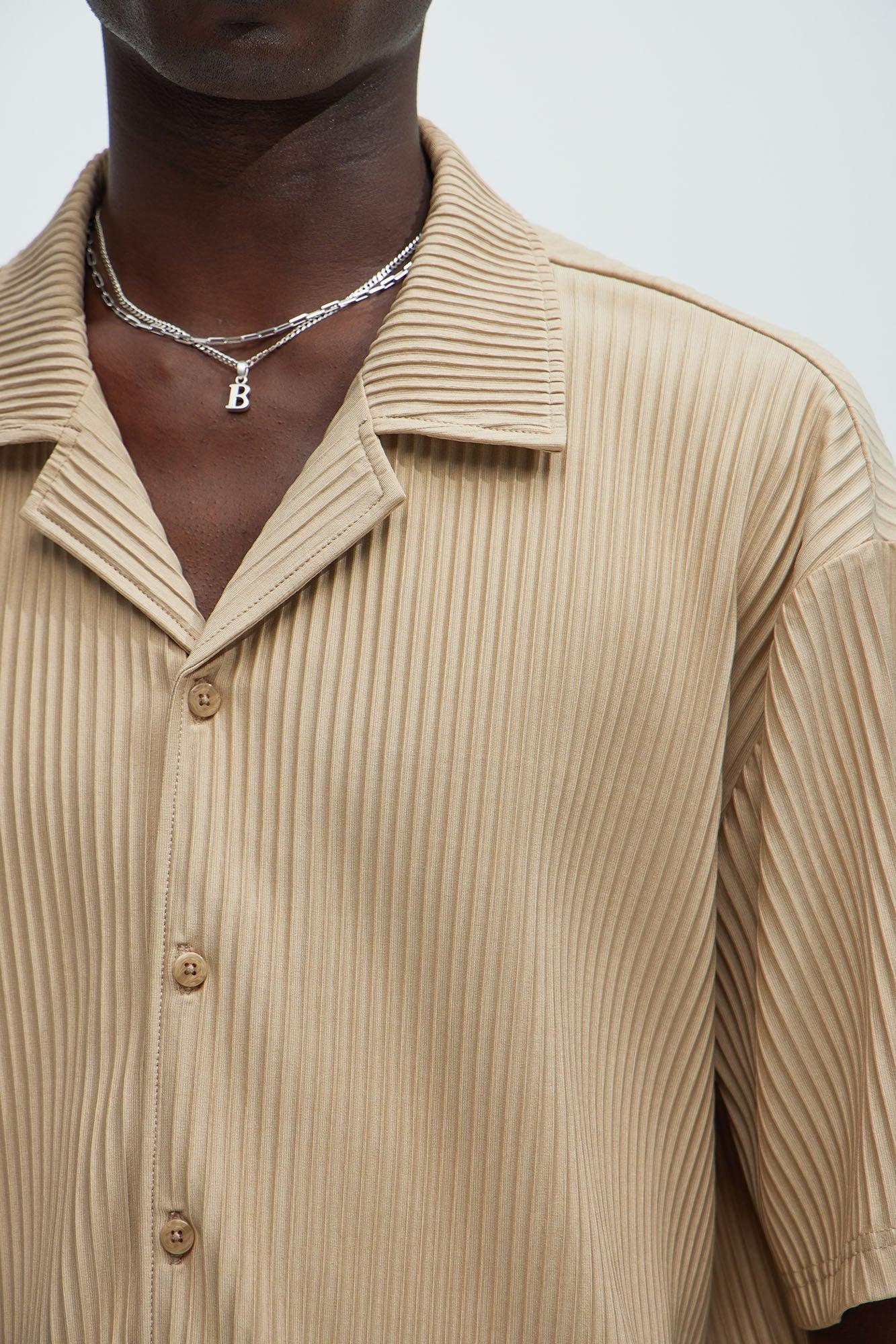 Potential Pleated Shirt - Tan Product Image