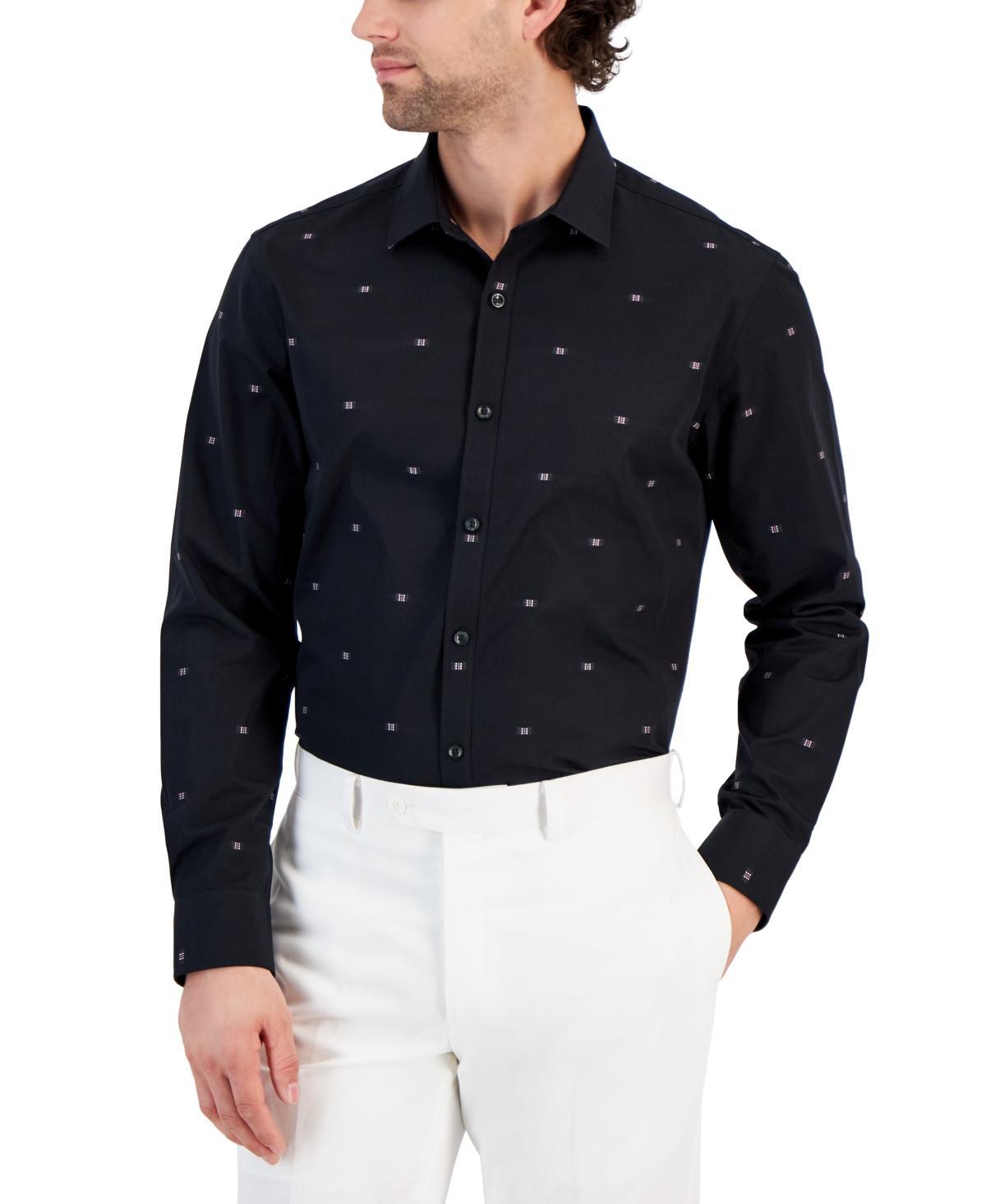 Alfani Mens Open Ground Dobby Shirt, Created for Macys Product Image