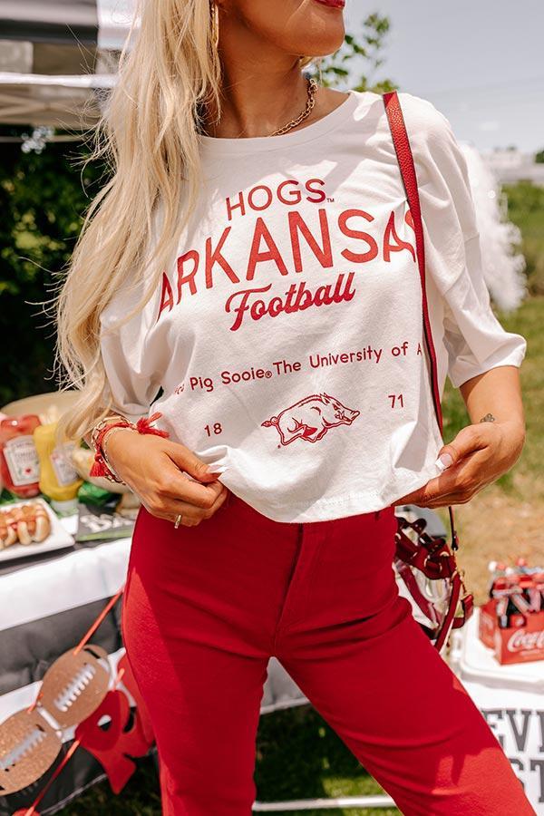 Hogs Football Graphic Crop Tee Product Image