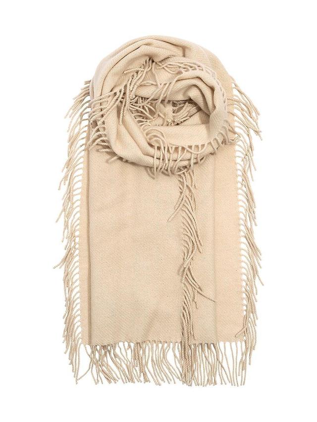 Womens Fringed Cashmere Wrap Product Image