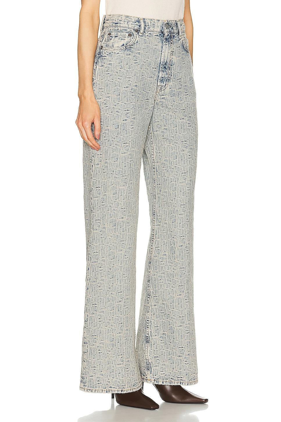 Acne Studios Monogram Wide Leg in Blue Product Image