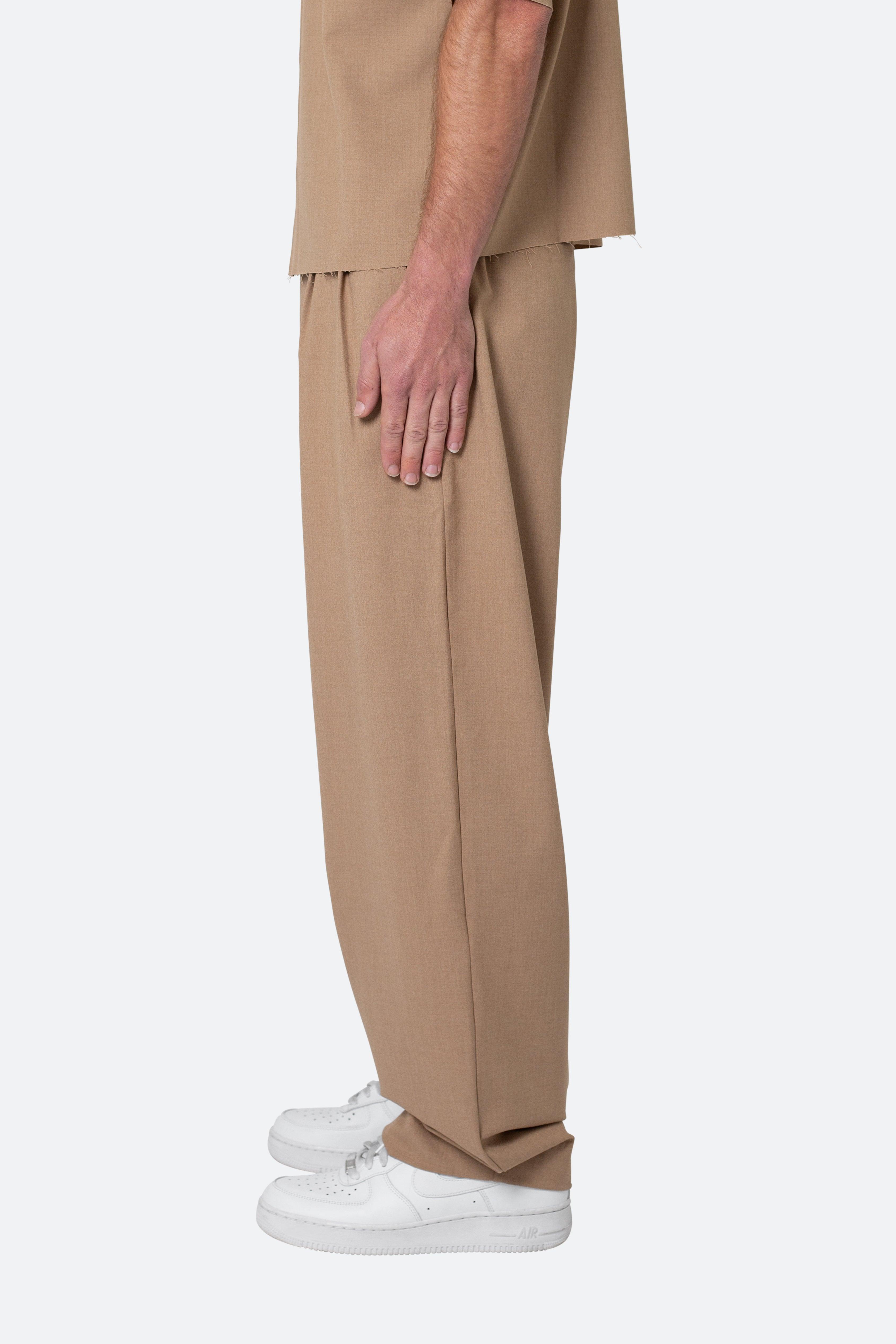 Baggy Trouser Pants - Khaki Product Image