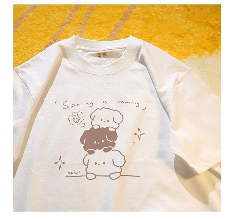 Short-Sleeve Crewneck Print T-Shirt Product Image