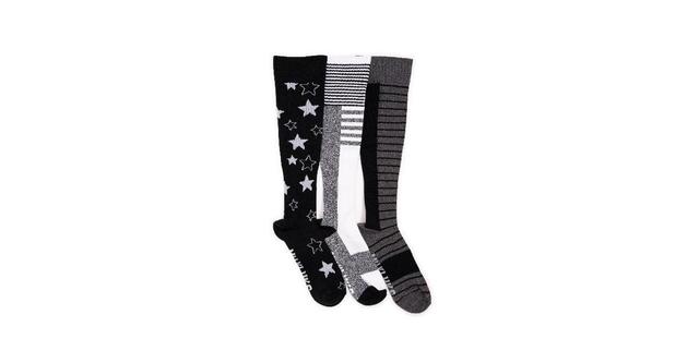 Muk Luks Womens 3 Pack Cotton Compression Knee-High Socks Product Image