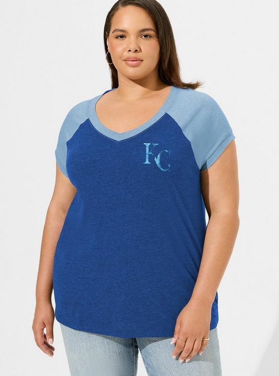 MLB Tampa Bay Rays Fit Cotton Raglan V-Neck Product Image