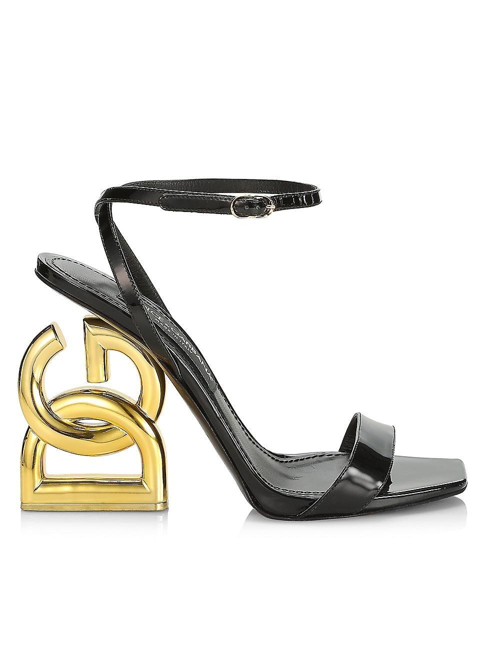 Dolce & Gabbana Logo Heel Ankle Strap Sandal Product Image