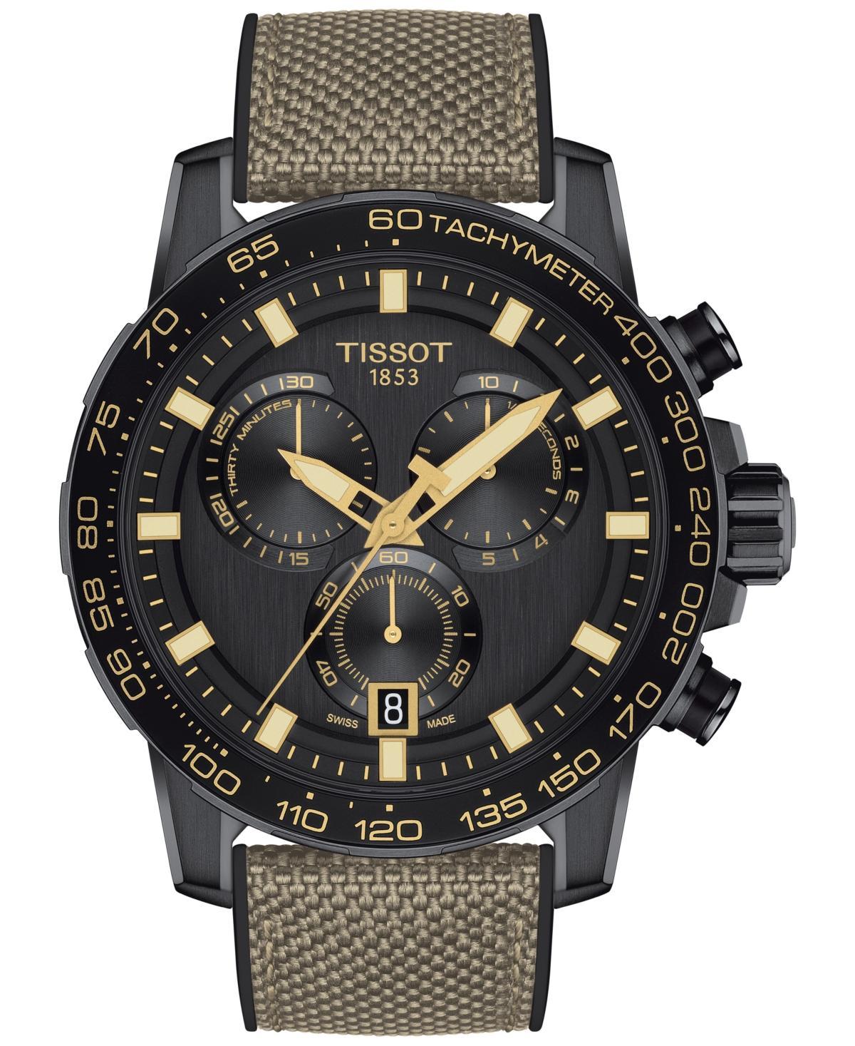 Tissot Mens Supersport Chronograph Beige Fabric Strap Watch Product Image