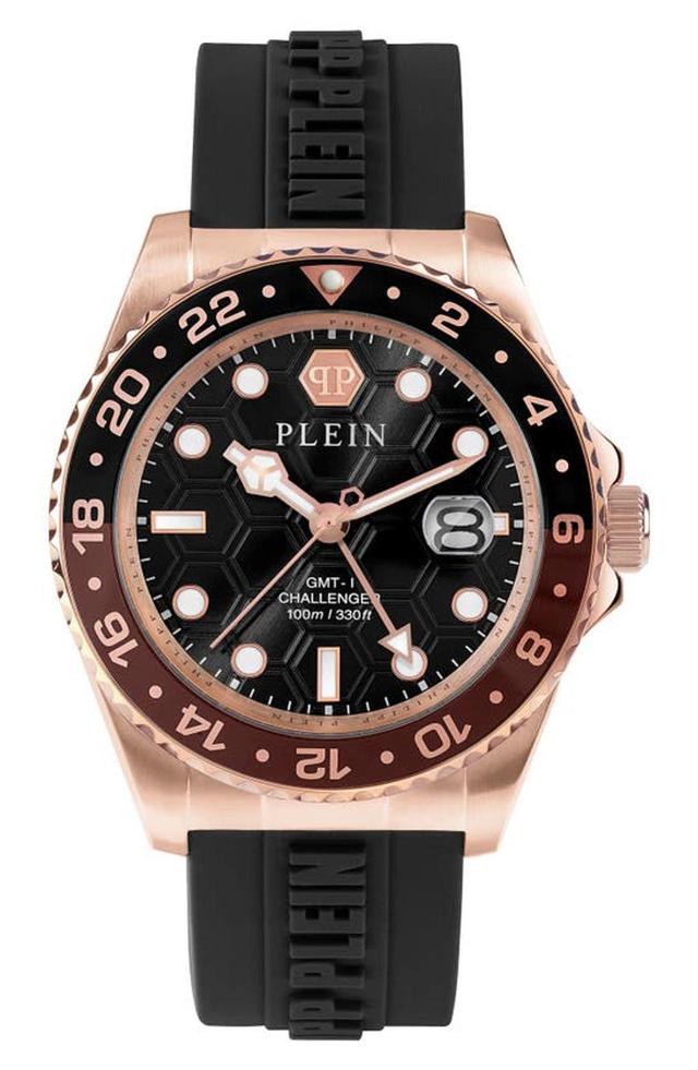 PHILIPP PLEIN Gmt-i Challenger Silicone Watch In Gold Product Image