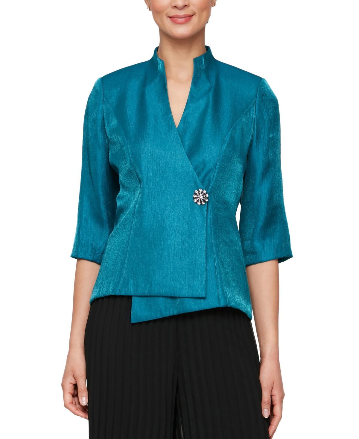 Women's Asymmetrical Wrap Blouse Product Image