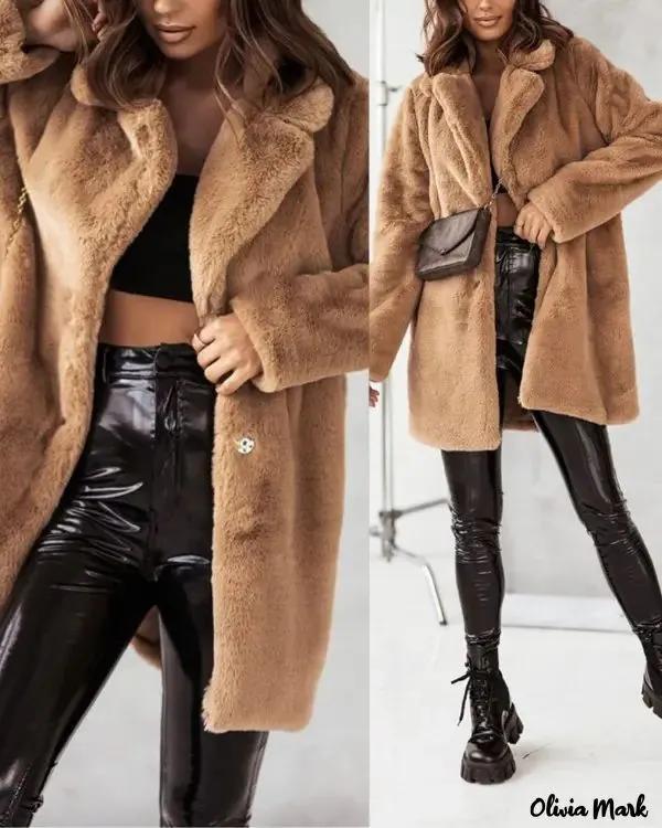 Olivia Mark – Long Sleeve Fluffy Coat Product Image