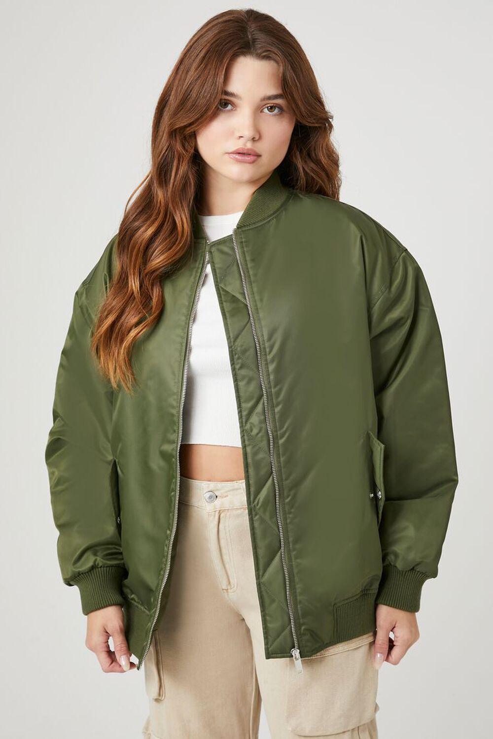 Zip-Up Bomber Jacket | Forever 21 product image