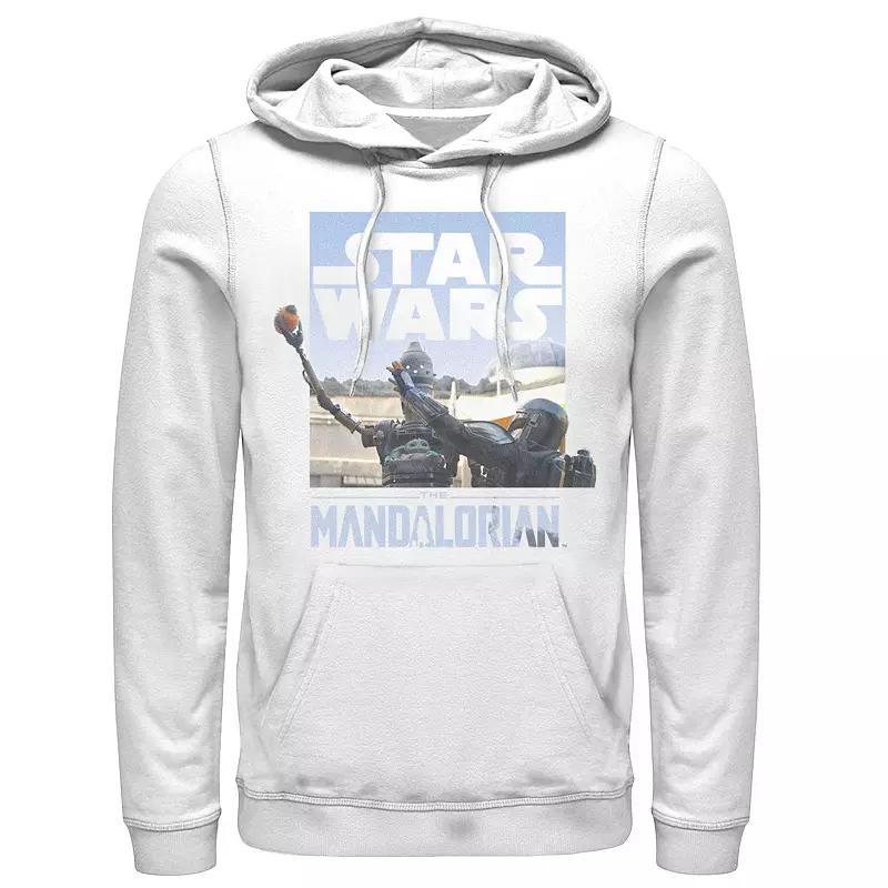 Mens Star Wars The Mandalorian Din Djarin IG-11 Scene Box Graphic Hoodie Product Image