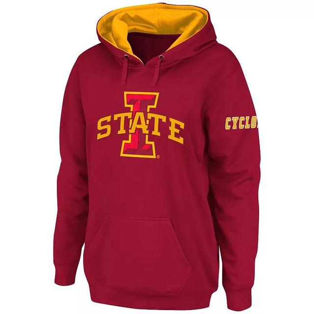 Womens Stadium Athletic Cardinal Iowa State Cyclones Big Logo Pullover Hoodie Product Image