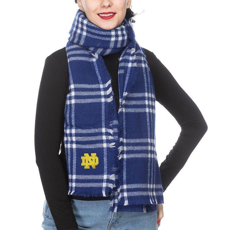 Womens ZooZatz Notre Dame Fighting Irish Plaid Blanket Scarf Product Image