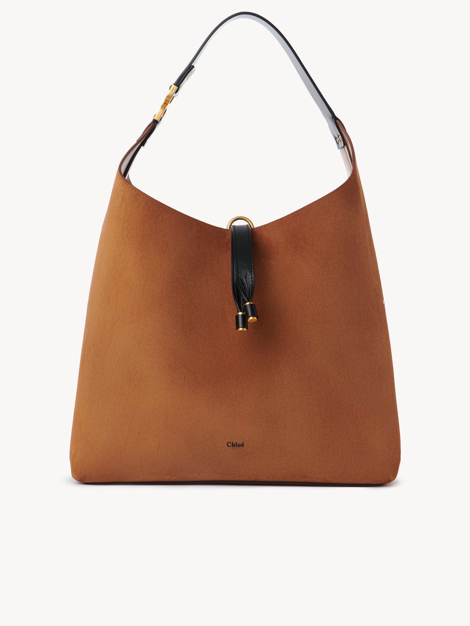 Marcie hobo bag in suede leather Product Image