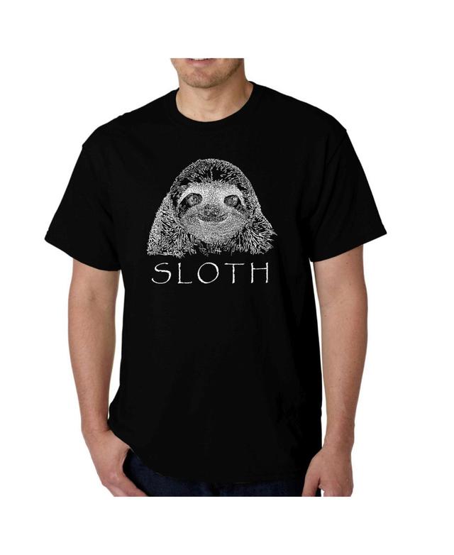 La Pop Art Mens Word Art T-Shirt - Sloth Product Image