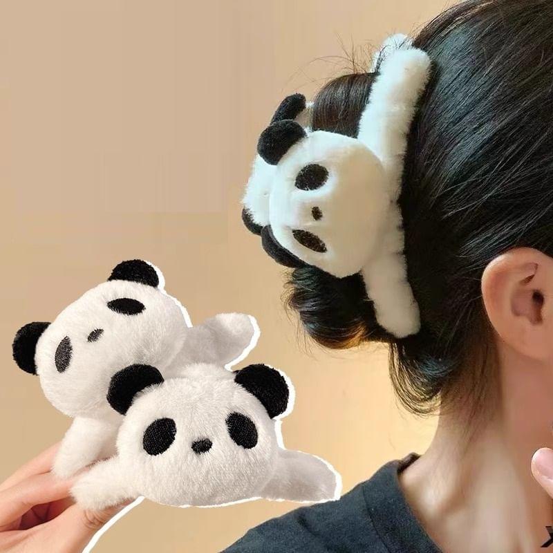 Panda Plush Hair Claw Clip Product Image