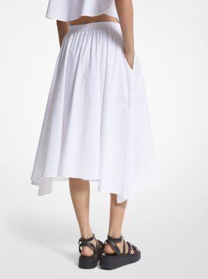 Womens Asymmetric Poplin Midi-Skirt Product Image