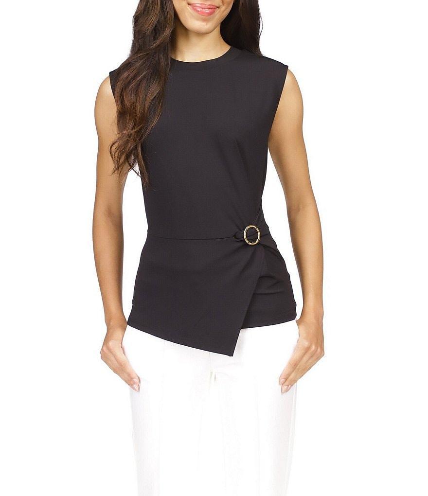 Michael Kors Ring Twist Crew Neck Sleeveless Tank Product Image