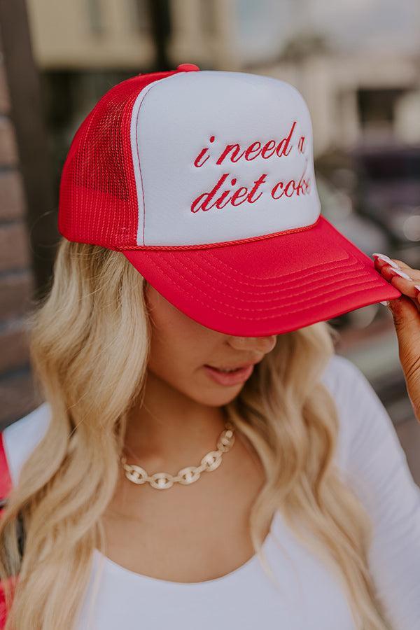 I Need A Diet Coke Embroidered Trucker Hat Product Image