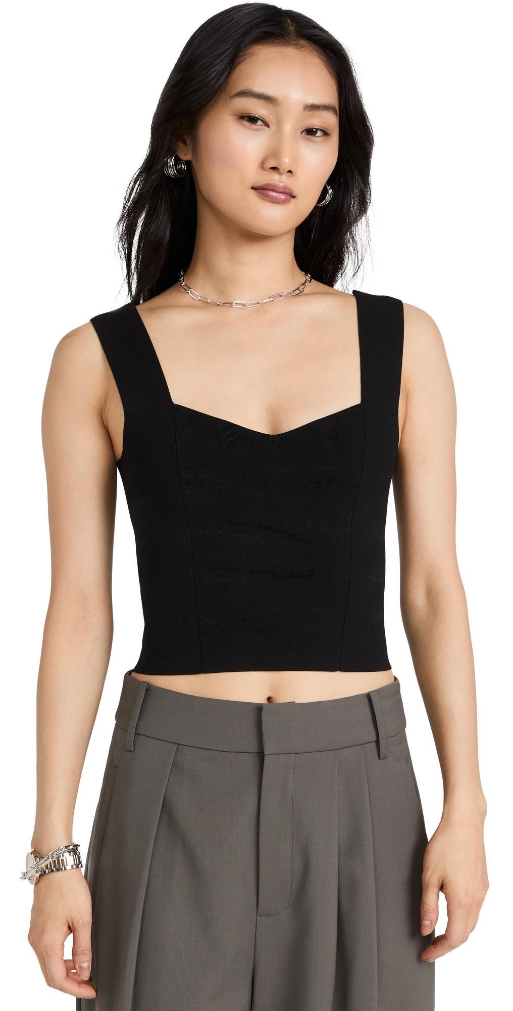 Womens Jordana Sleeveless Cropped Top Product Image