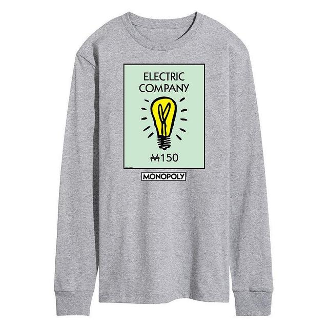 Mens Monopoly Electric Company Long Sleeve Graphic Tee Product Image