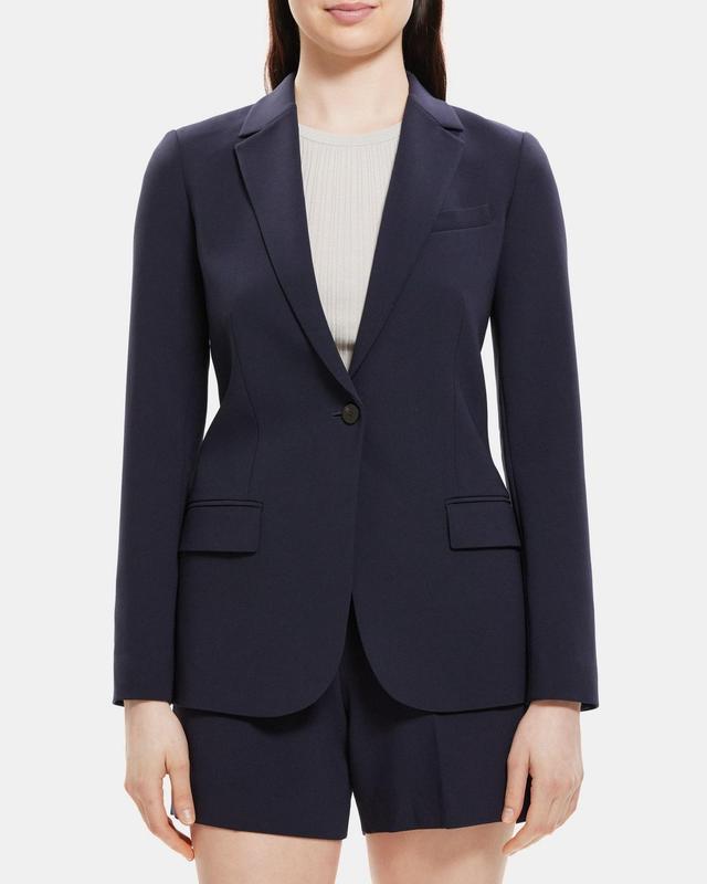 Fitted Blazer in Crepe Product Image