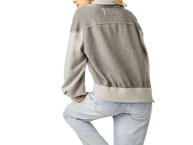 Free People Kassey 1/2 Zip (Heather Grey) Women's Clothing Product Image