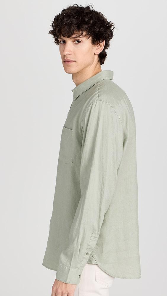 Vince Linen Long Sleeve Shirt | Shopbop Product Image