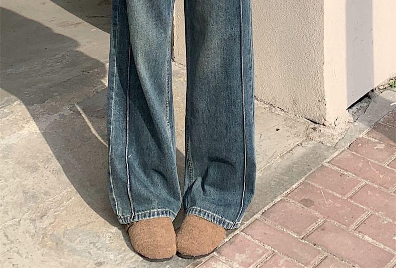 High Rise Washed Wide Leg Jeans Product Image