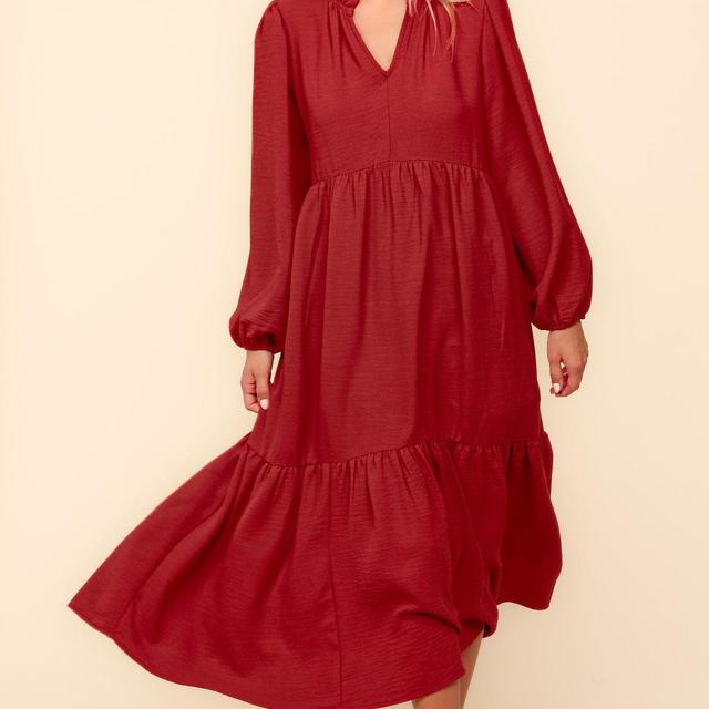 Wildflower Long Sleeve Maxi Dress with Pockets (Small to Large) Product Image