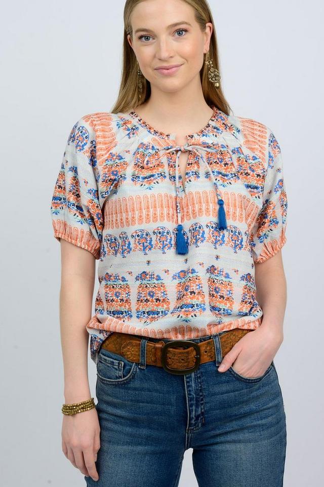 Jacquard Peasant Top Product Image