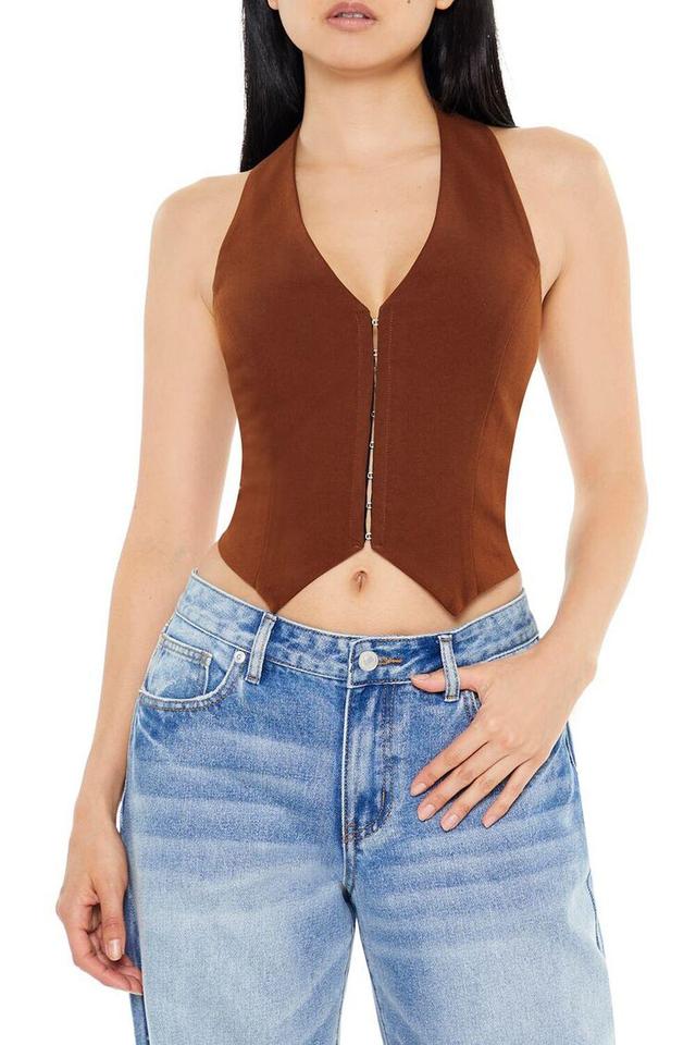 Lace-Up Halter Crop Top | Forever 21 Product Image