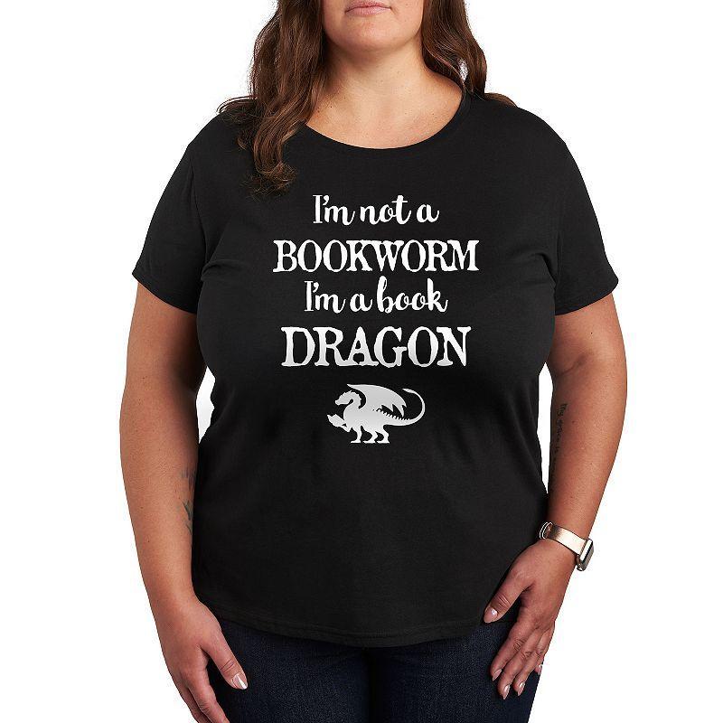 Plus Im A Book Dragon Graphic Tee, Girls Product Image