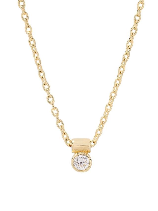 Womens Coco 14K-Yellow-Gold Vermeil & 0.05 TCW Diamond Pendant Necklace Product Image