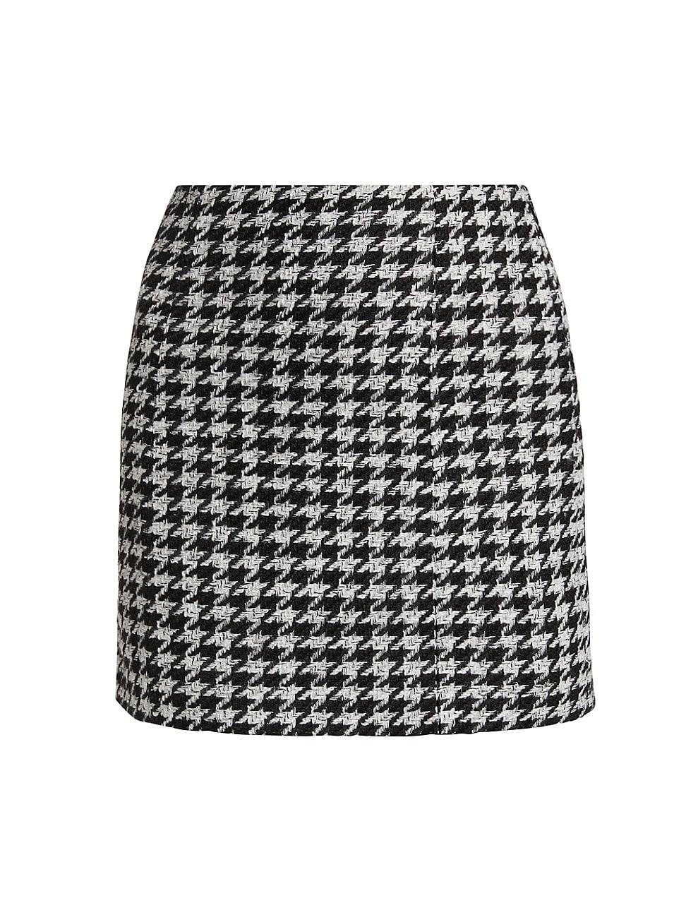 Womens First Wife Houndstooth A-Line Miniskirt product image