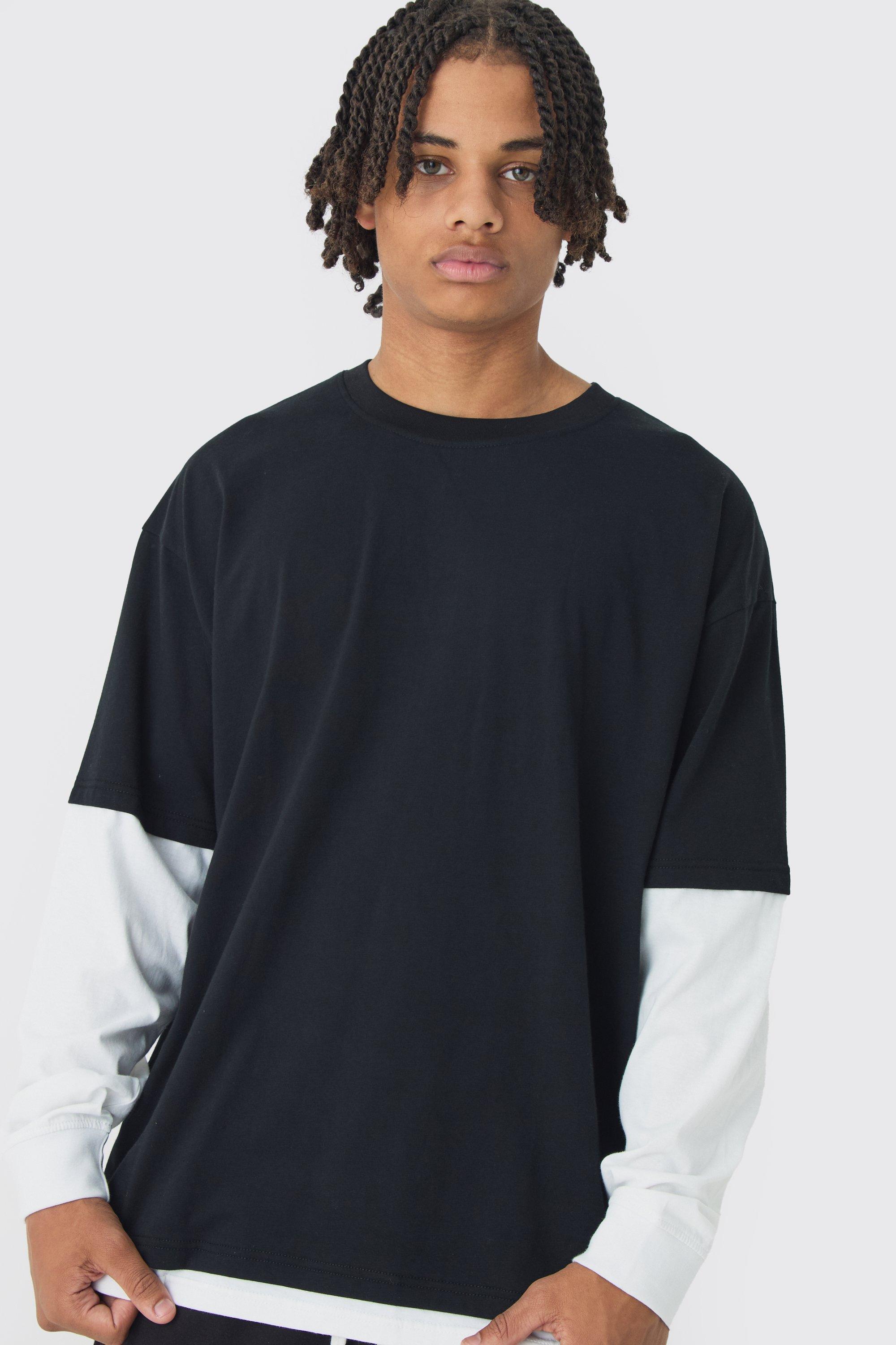 Oversized Faux Layer T-Shirt | boohooMAN USA Product Image