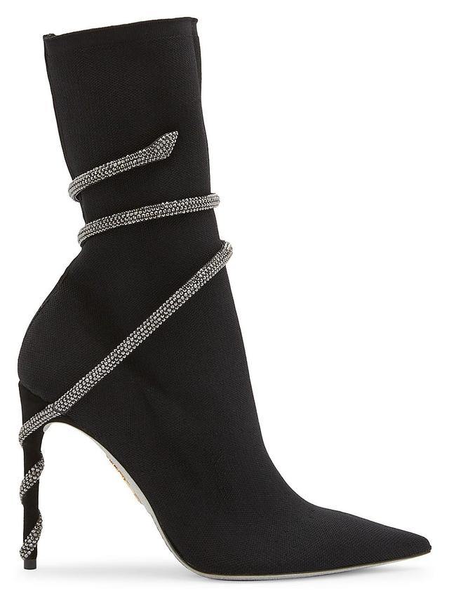 Womens 105MM Crystal-Embellished Sock Boots Product Image