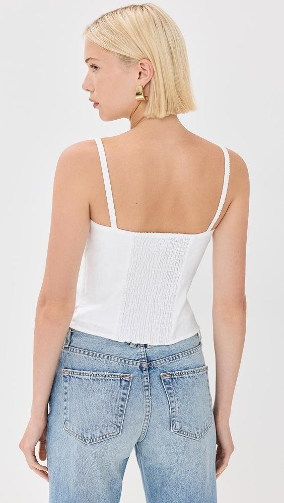 Reformation Emery Linen Top | Shopbop Product Image