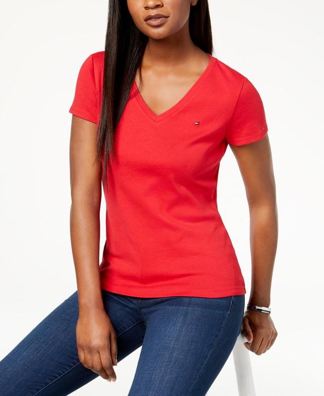 Tommy Hilfiger Womens V-Neck T-Shirt, Created for Macys Product Image