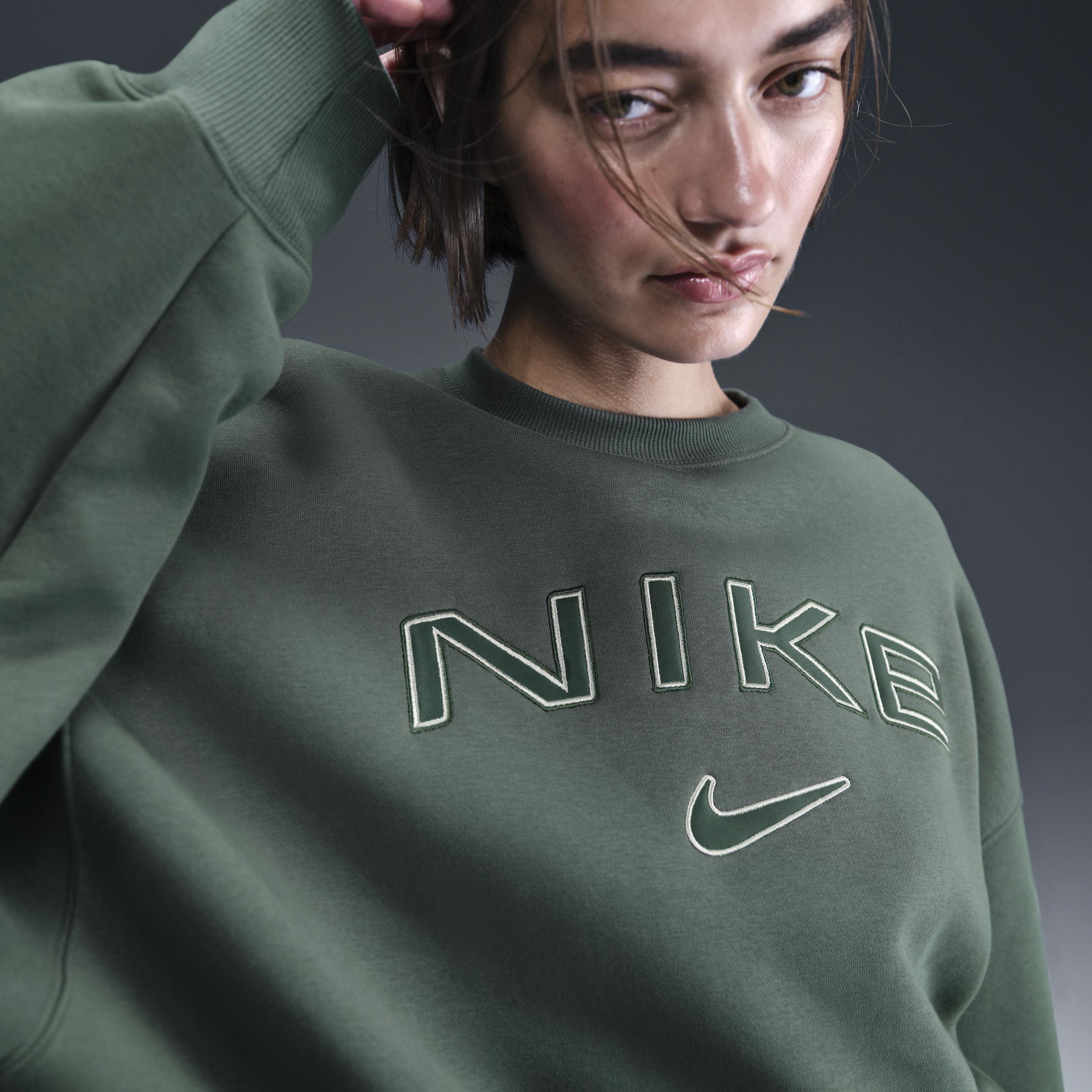 Womens Nike Sportswear Phoenix Fleece Over-Oversized Crew-Neck Logo Sweatshirt Product Image