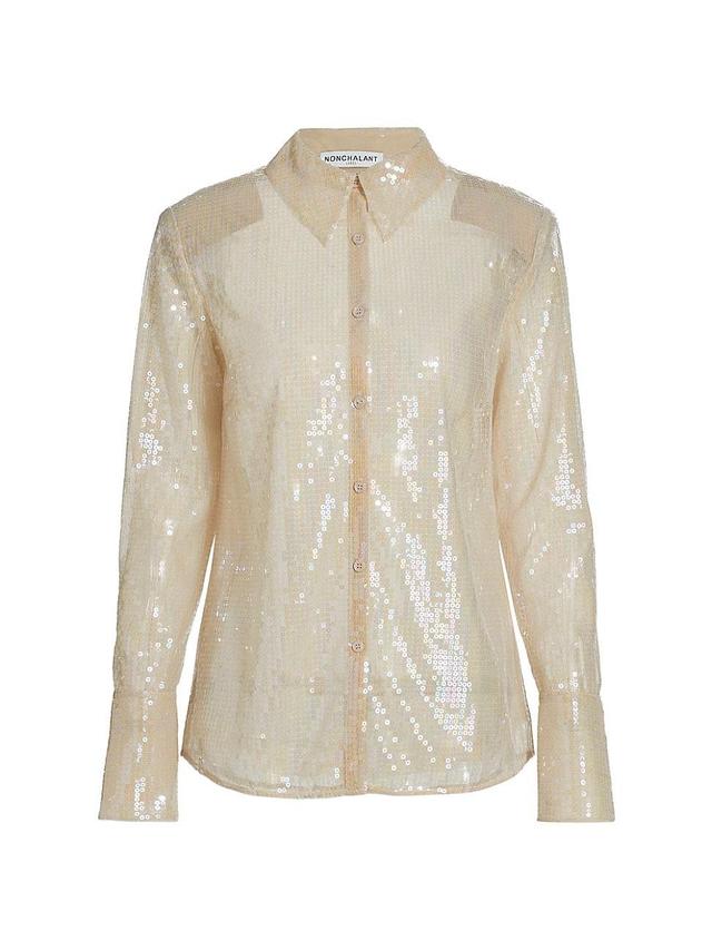 Womens Tiffany Sequined Shirt Product Image