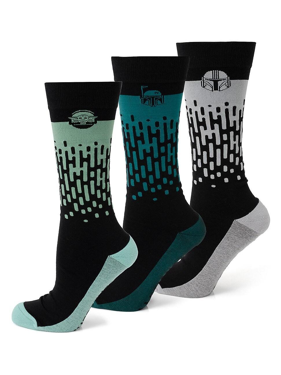 Mens 3-Pair Mandalorian Hidden Message Socks Product Image