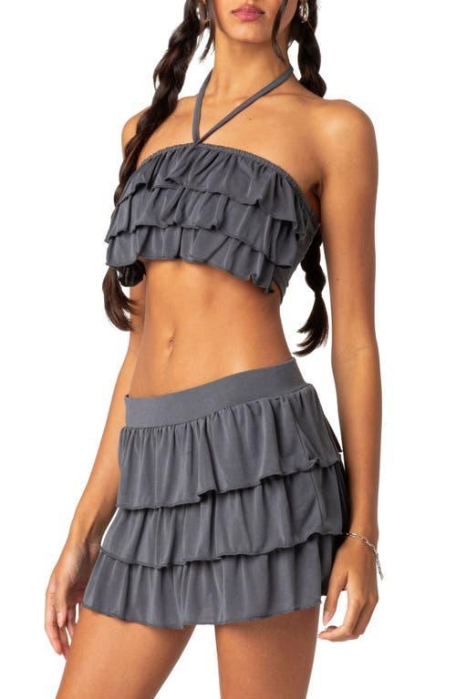 EDIKTED Aimee Ruffle Crop Top Product Image