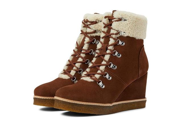 Steve Madden Marcel Wedge Boot (Cognac Suede) Women's Boots Product Image