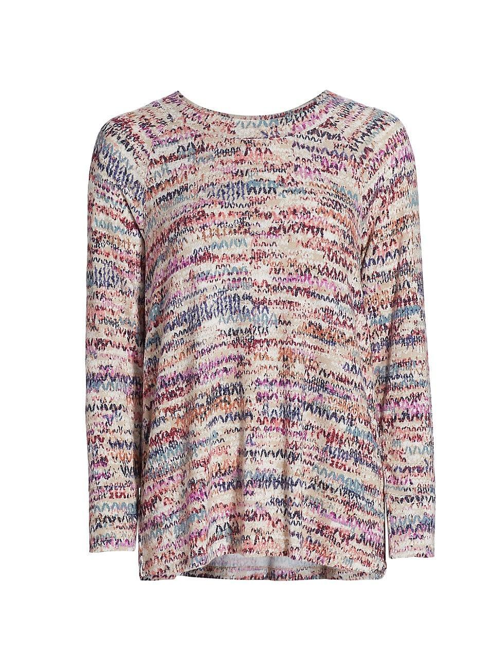 Womens Marl Print Long Sleeve T-Shirt Product Image