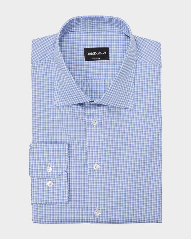 Men's Cotton Plaid Dress Shirt Product Image