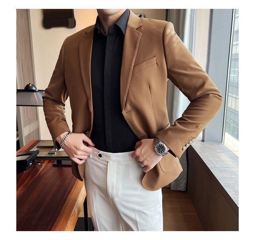 Plain Single-Breasted Blazer Product Image