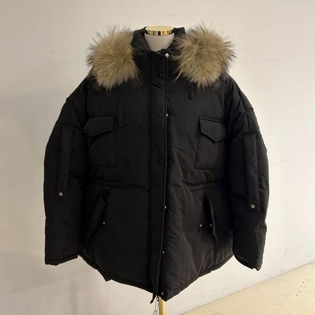 Furry Trim Zip-Up Padded Jacket Product Image