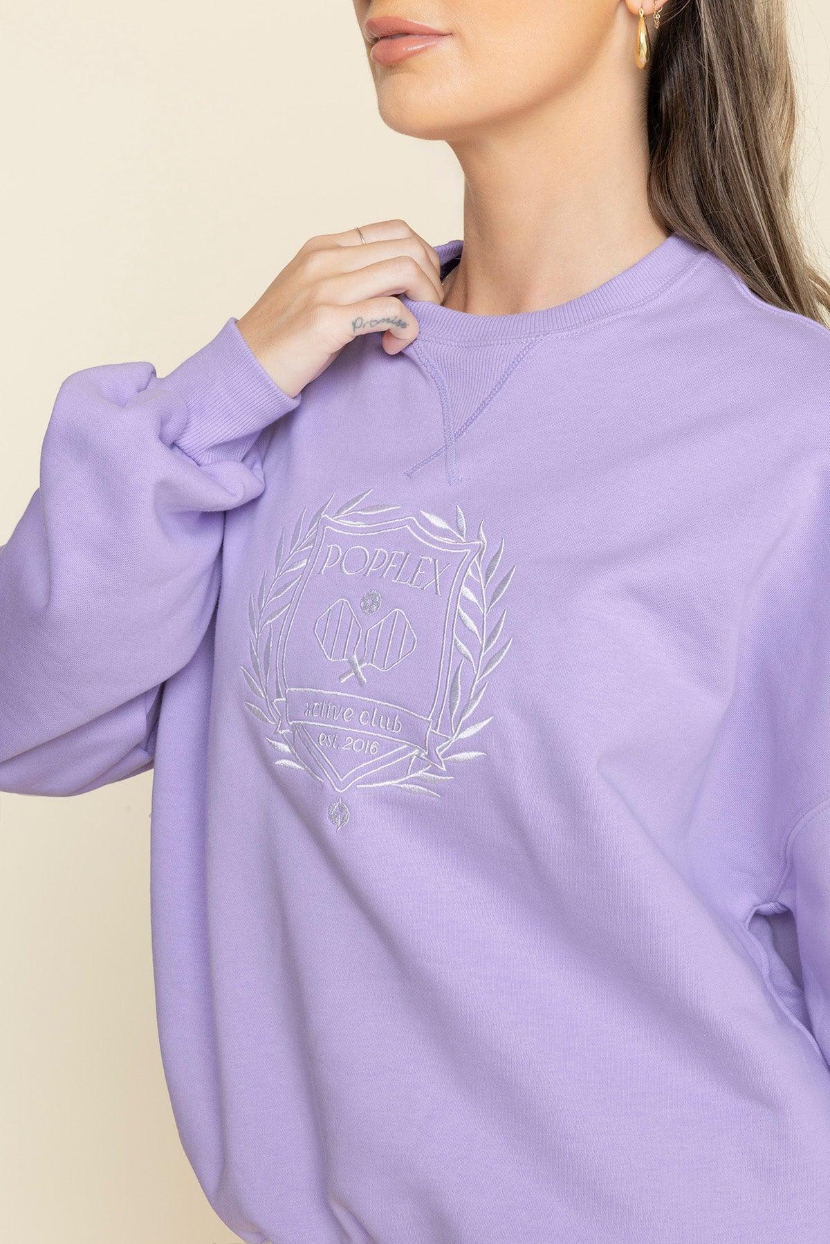 POPFLEX® Active Club Cloud Crewneck Sweater - Digital Lavender Product Image